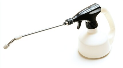 Obraz premium White plastic plant sprayer on white background
