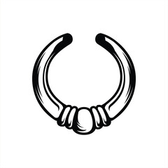 Classic door knocker icon illustration logo design 