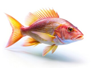 Stunning underwater snapper photo, high-resolution, isolated on white.
