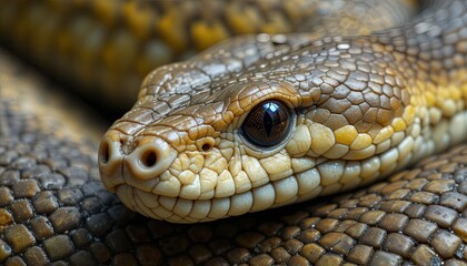 Obraz premium Close-up of snake texture in natural habitat