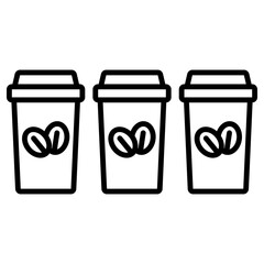 커피 일회용컵 아이콘