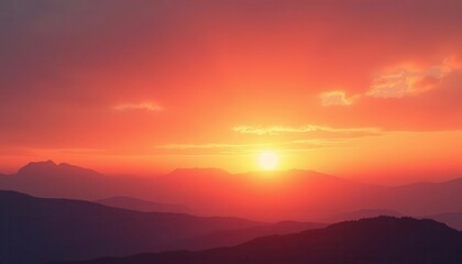 Fototapeta premium Majestic Sunrise Over Mountain Range. Use Stock photo for nature, travel, or inspirational themes