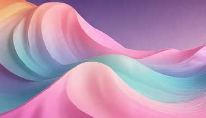 Abstract wave pattern with soft gradient colors, calm atmosphere, flowing shapes