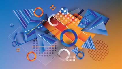 Creative triangles and circles composition © antishock