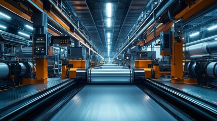 Fototapeta premium Modern Industrial Machinery in Action