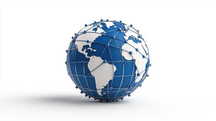 Global Economy Concept with World Globe and Trade Connections