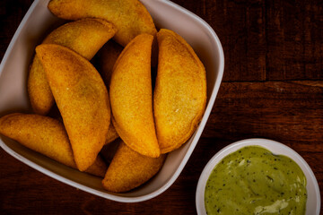 Fried empanadas, typical Colombian food
