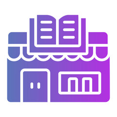 book shop Gradient icon