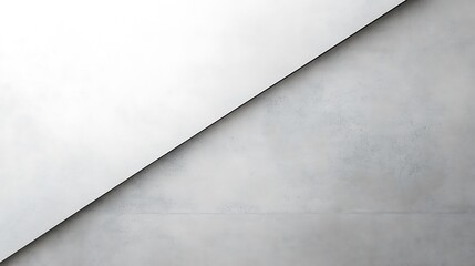 Abstract White and Gray Wall Divided Diagonally