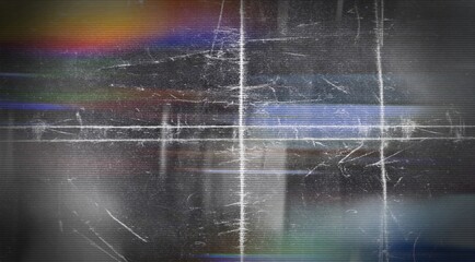 Background of noisy retro film overly, image with scratch, dust and light leaks; great for overlay in photoshop. Noise film grain dusty scratched damaged