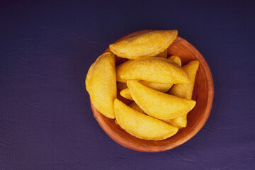 Fried empanadas, typical Colombian food