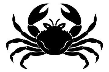 Crab icon Black silhouette vector illustration