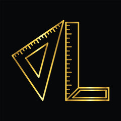 gold color ruler, icon, flat, sticker label minimalist design for digital and print projects
 Graphic Design Icons Making a Huge Impact on Visual Aesthetics