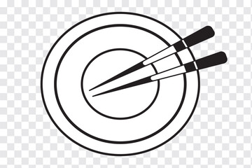 Chopstick and Bowl set. Vector illustration of Chopstick. Vector illustration of a food sticker. Variety of Chopsticks Design.