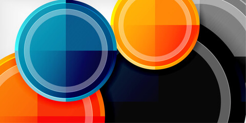 Obraz premium Geometric design abstract background - circles