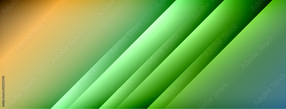 Aufkleber Dynamic shadow lines with gradient colors geometric background