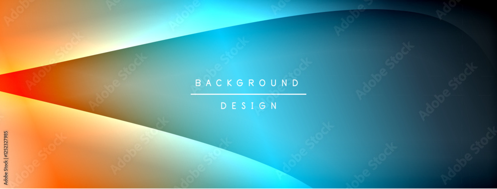 Poster bright rainbow style color gradient with curve round shape line background. vector illustration for 