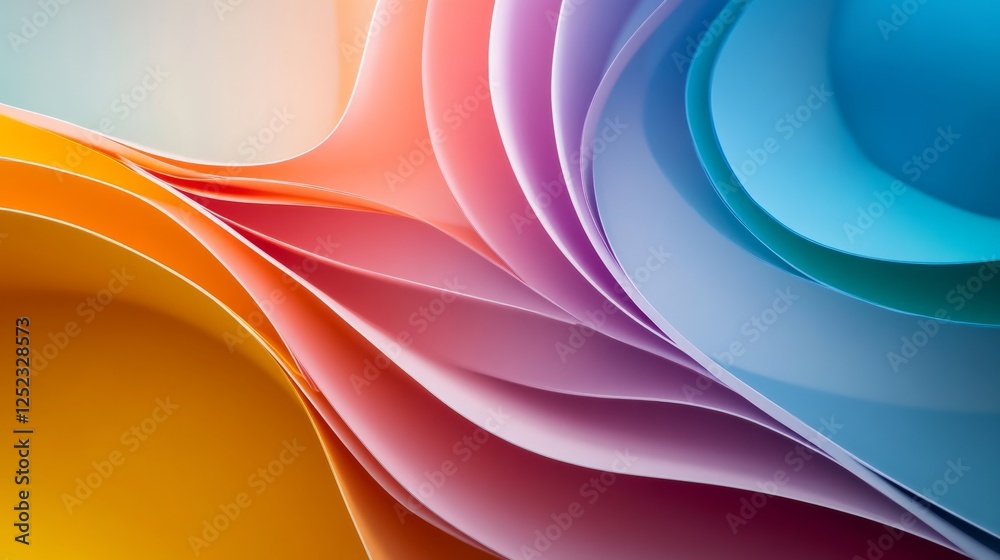 Aufkleber Abstract colorful swirling shapes and patterns, vibrant background. Modern art and design concept