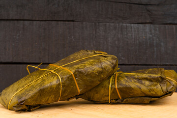 Delicious steamed tamales - Traditional Colombian food
