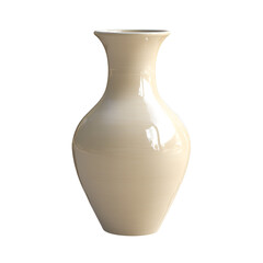 Elegant Cream Ceramic Vase, Home Decor, Modern Design, Smooth Surface