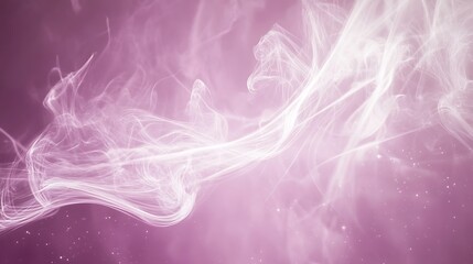 Abstract Pink and White Swirling Smoke Design