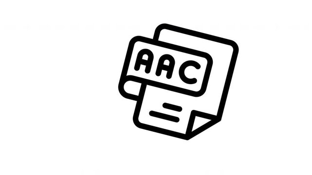 aac file animated icon