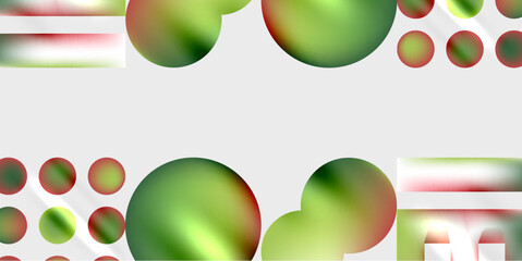 Simple shapes - circles, triangles, rectangles abstract background. Vector Illustration For Wallpaper, Banner, Background, Card, Book Illustration, landing page