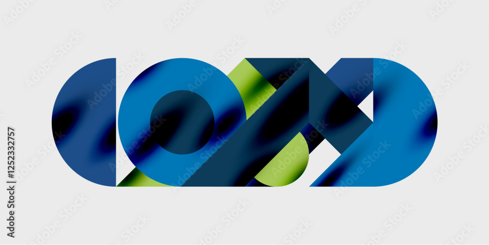Poster Vibrant abstract background circles with smooth gradients, creating a dynamic and modern design. Ideal for creative, tech, or contemporary-themed projects