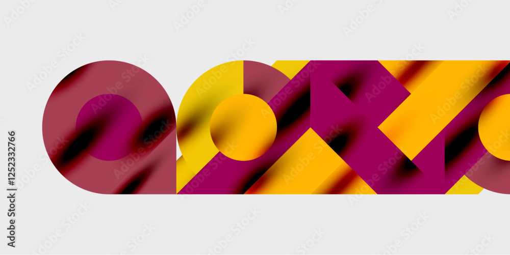 Aufkleber Vibrant abstract background circles with smooth gradients, creating a dynamic and modern design. Ideal for creative, tech, or contemporary-themed projects