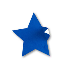 Fototapeta premium peeled blue star sticker mockup element