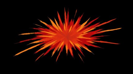 Vibrant Explosion Effect with Fiery Colors and Dynamic Energy