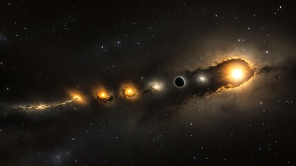 Fototapeta premium Abstract space background with stars