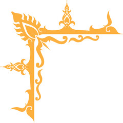 Thai art corner border