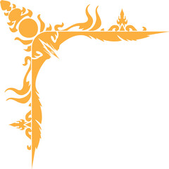 Thai art corner border