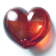 Beautiful Heart Shaped Glass Object with Brilliant Light Reflections Creating a Romantic and Elegant Atmosphere Perfect for Home Decor or Gifts