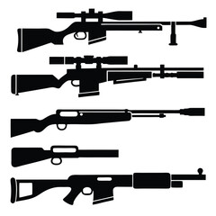 Weapon Silhouette Pack Rifle and Firearm Essentials Collection