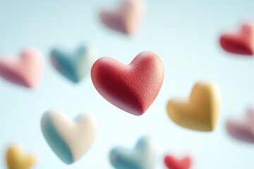 Fototapeta premium Hearts background, Valentine's day concept.