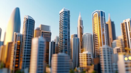 Obraz premium Modern City Skyline View