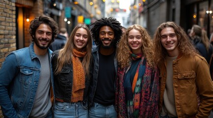 A group of people are smiling and posing for a picture