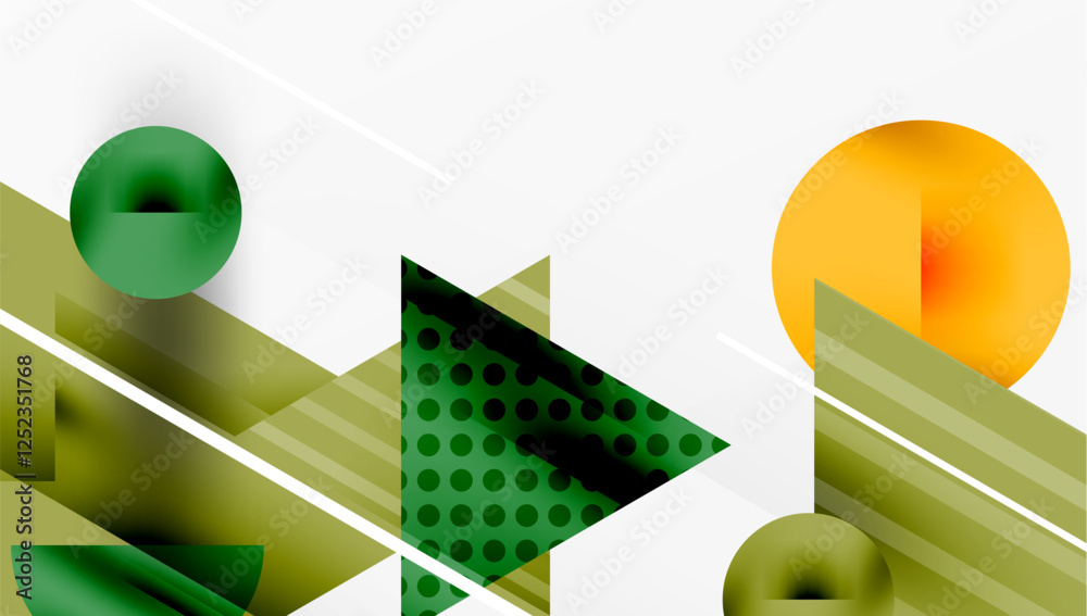 Aufkleber Modern geometric background - overlapping triangles with smooth gradients and semi-transparency