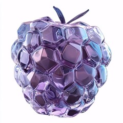 Abstract Glass Raspberry Digital Artwork Representation