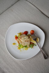 Gourmet Plate of Salmon Fish and Vegetables