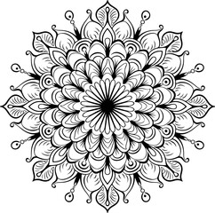 Elegant Mandala Art, Mandala
Intricate Symmetrical Pattern, Symmetry
Black and White Mandala, Monochrome
Ornamental Circular Design, Ornament
Detailed Line Art Mandala, Line Art
Floral-Inspired Mandal