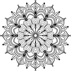 Elegant Mandala Art, Mandala
Intricate Symmetrical Pattern, Symmetry
Black and White Mandala, Monochrome
Ornamental Circular Design, Ornament
Detailed Line Art Mandala, Line Art
Floral-Inspired Mandal