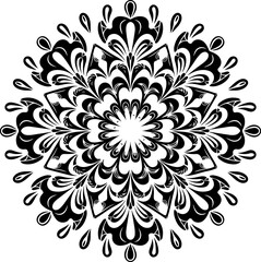 Elegant Mandala Art, Mandala
Intricate Symmetrical Pattern, Symmetry
Black and White Mandala, Monochrome
Ornamental Circular Design, Ornament
Detailed Line Art Mandala, Line Art
Floral-Inspired Mandal