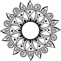 round ornamental round mandala ornament
