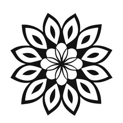 Black and white normal Mandala 13