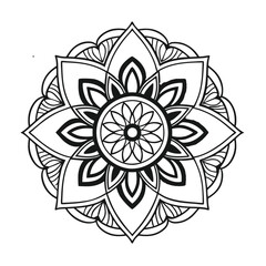 Black and white normal Mandala 12