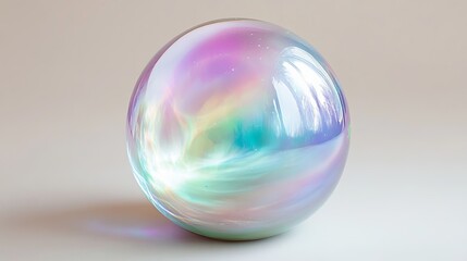 Elegant Glass Egg Showcasing Vibrant Rainbow Swirls Capturing Light in a Playful Dance Creating a Whimsical and Artistic Atmosphere Perfect for Home Decor or Gallery Display Inspiration