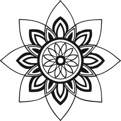 Black and white normal Mandala 7